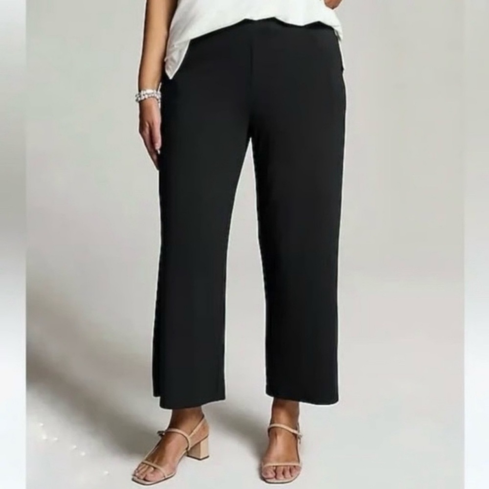 J. JILL Black Wearever Collection Smooth Fit Full Leg Pants
